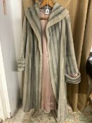 LONG GREY WOMEN'S FUR COAT SIZE LARGE