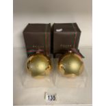 PAIR OF BOXED GUCCI CHRISTMAS BAUBLES