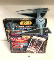 STAR WARS TOYS AND ATOMIC ARCADE PIN BALL