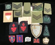 MILITARY CLOTH BADGES STRIPS, ROYAL NAVY ENGINEERS, INFANTRY BRIGADE AND MORE
