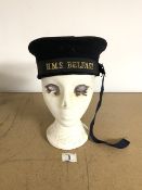 ROYAL NAVY HMS BELFAST SEAMAN'S CAP.