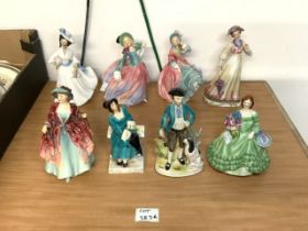 ROYAL DOULTON FIGURINES, MARGARET (2397), (1989) SPRING MORNING, (1911), ROYAL WORCESTER (2906)