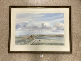 GUY TODD SIGNED WATERCOLOUR FRAMED AND GLAZED 91 X 69CM