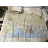 SIX MILITARY TRENCH MAPS WITH OTHER MILITARY MAPS; SOME DATED 1917/18 (SECRET)