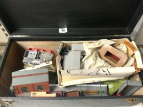 LARGE BOX OF BUILDINGS AND SCENERY FOR MODEL RAILWAY
