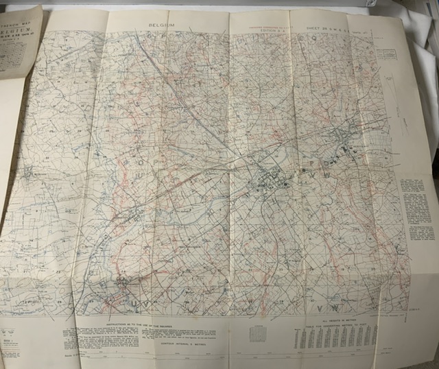 SIX MILITARY TRENCH MAPS WITH OTHER MILITARY MAPS; SOME DATED 1917/18 (SECRET) - Image 3 of 13