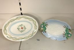 TWO CLARICE CLIFF SERVING PLATES, 1930s DOD PROCTER AND WATER LILY