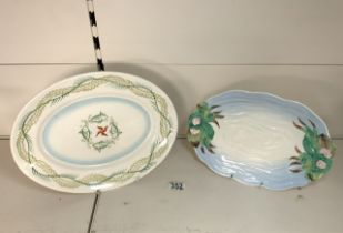 TWO CLARICE CLIFF SERVING PLATES, 1930s DOD PROCTER AND WATER LILY