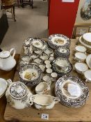 VINTAGE PALISSY (GAME SERIES) PART DINNER TEA AND COFFEE SERVICE SIXTY ONE PIECES