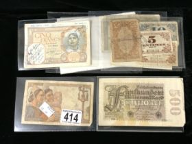 QUANTITY OF VINTAGE BANK NOTES, INCLUDING FRENCH, GERMAN, ALGERIAN, CANADIAN AND MIDDLE EASTERN