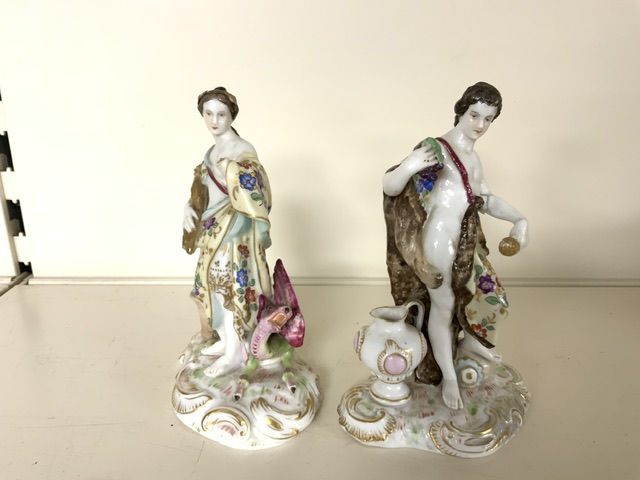 PAIR OF 19TH-CENTURY PORCELAIN FIGURES A/F - Image 2 of 4