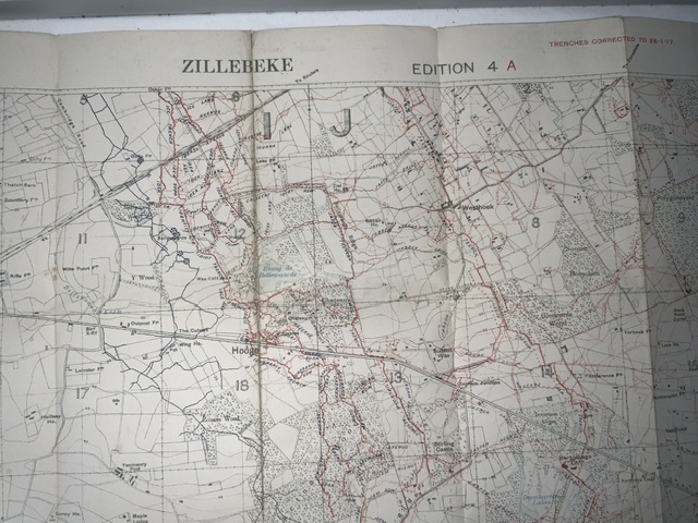 SIX MILITARY TRENCH MAPS WITH OTHER MILITARY MAPS; SOME DATED 1917/18 (SECRET) - Image 13 of 13