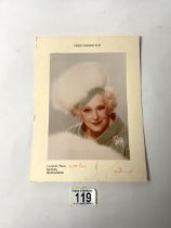 SIGNED PHOTOGRAPH BARBARA CARTLAND CHRISTMAS CARD 1979