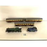 HORNBY - TRIANG TRAINS WITH THREE PASSENGER CARRIAGES