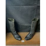 PAIR OF LEATHER MILITARY BOOTS BY BARTLEY AND SONS LONDON; SIZE 7