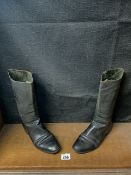 PAIR OF LEATHER MILITARY BOOTS BY BARTLEY AND SONS LONDON; SIZE 7