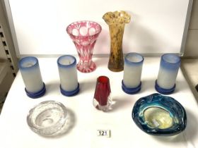 MIXED ART GLASS INCLUDES MDINA, WHITEFRIARS AND MORE