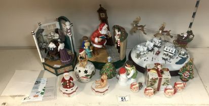 CHRISTMAS RELATED ITEMS, COCA COLA, VILLEROY & BOCH MUSICAL AND MORE