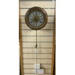 WOODEN POSTMASTERS WALL CLOCK A/F