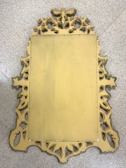 LARGE WOODEN GILDED FRAMED MIRROR A/F; 121 X 81CM - Image 4 of 4