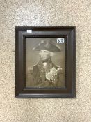 ANTIQUE PRINT OF LORD NELSON FRAMED AND GLAZED 39 X 33CM