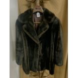 TISSAVEL FAUX FUR WOMEN'S JACKET APPROX. SIZE 14-16.