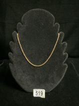 22 CARAT GOLD NECKLACE 16 INCH 11 GRAMS