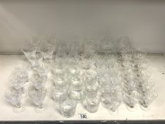 CUT GLASS DRINKING GLASSES INCLUDES WATERFORD, TUDOR, DOULTON AND ROYAL BRIERLEY