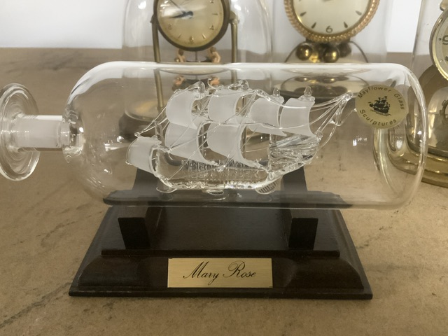 DOME CLOCKS, RANELA, SCHALZ AND MORE WITH TWO GLASS SHIPS IN BOTTLES AND MORE - Image 2 of 5