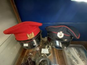 TWO MILITARY DRESS HATS ROYAL ENGINEERS AND AYRSHIRE YEOMANRY