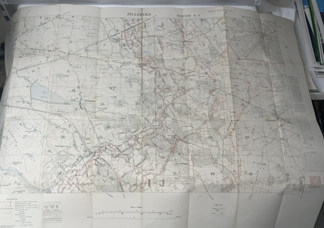 SIX MILITARY TRENCH MAPS WITH OTHER MILITARY MAPS; SOME DATED 1917/18 (SECRET) - Image 12 of 13