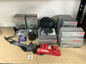 BOXED CANON CAMERAS AND ACCESSORIES