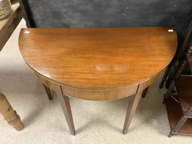 EDWARDIAN MAHOGANY CARD TABLE - Image 3 of 5