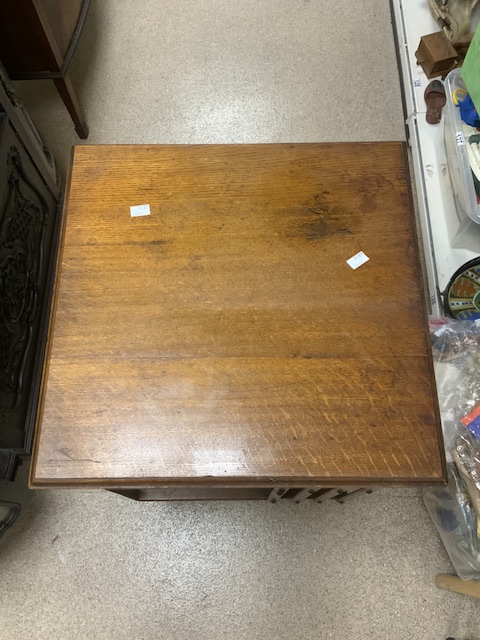 ANTIQUE OAK REVOLVING BOOKCASE - Image 2 of 3