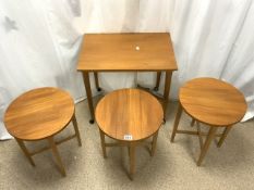 NEST OF FOUR MID-CENTURY TABLES