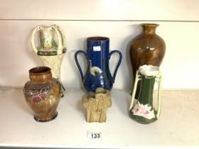 VINTAGE ART POTTERY VASES INCLUDES ROYAL DOULTON