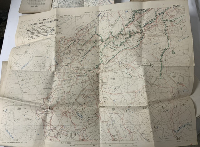 SIX MILITARY TRENCH MAPS WITH OTHER MILITARY MAPS; SOME DATED 1917/18 (SECRET) - Image 2 of 13