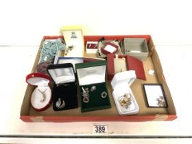 MIXED 925 SILVER AND COSTUME JEWELLERY WITH BOXES