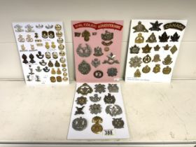 QUANTITY OF MILITARY BUTTONS, SHOULDERS BADGES INCLUDES WW1 AND WW11 CANADIAN CAP BADGES AND MORE