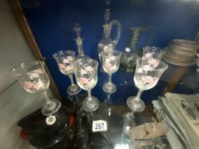 DECANTERS AND WINE GOBLETS