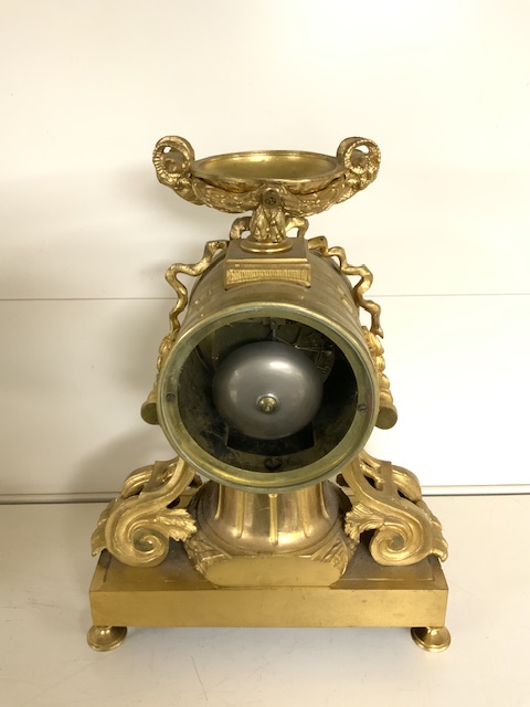 P MARTI FRENCH GILT ORMOLU CLOCK - Image 5 of 7