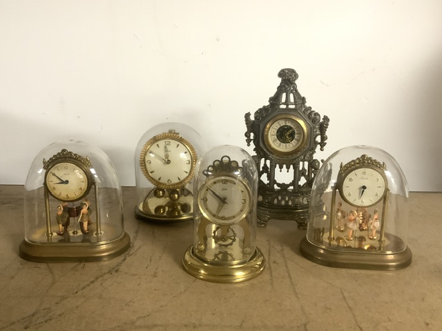 DOME CLOCKS, RANELA, SCHALZ AND MORE WITH TWO GLASS SHIPS IN BOTTLES AND MORE - Image 5 of 5