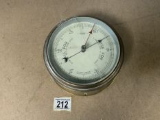 VINTAGE BRASS WALL MOUNTED SESTREL BAROMETER