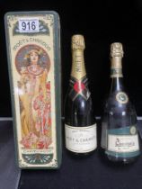 MOET & CHANDON CHAMPAGNE; 1986; 750 ML & CODORNIU BRUT; 750 ML.