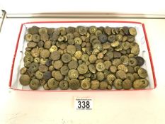 QUANTITY OF MILITARY BRASS DRESS BUTTONS