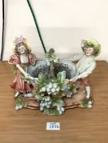 ANTIQUE CONTINENAL FIGURINE PLANTER