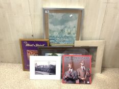 QUANTITY OF PICTURES AND PRINTS; D SHEPHERD, OXO CUBE, GILBERT & GEORGE LP AND MORE