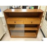 MID-CENTURY TEAK DISPLAY CABINET BY NATHAN 107 X 102 X 30CM