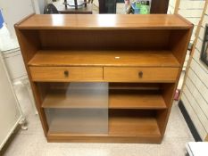 MID-CENTURY TEAK DISPLAY CABINET BY NATHAN 107 X 102 X 30CM