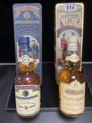 TWO BOTTLES OF GLEN MORAY SCOTCH WHISKY, ONE 12 YEARS OLD, ONE 15 YEARS OLD; BOTH IN THEIR